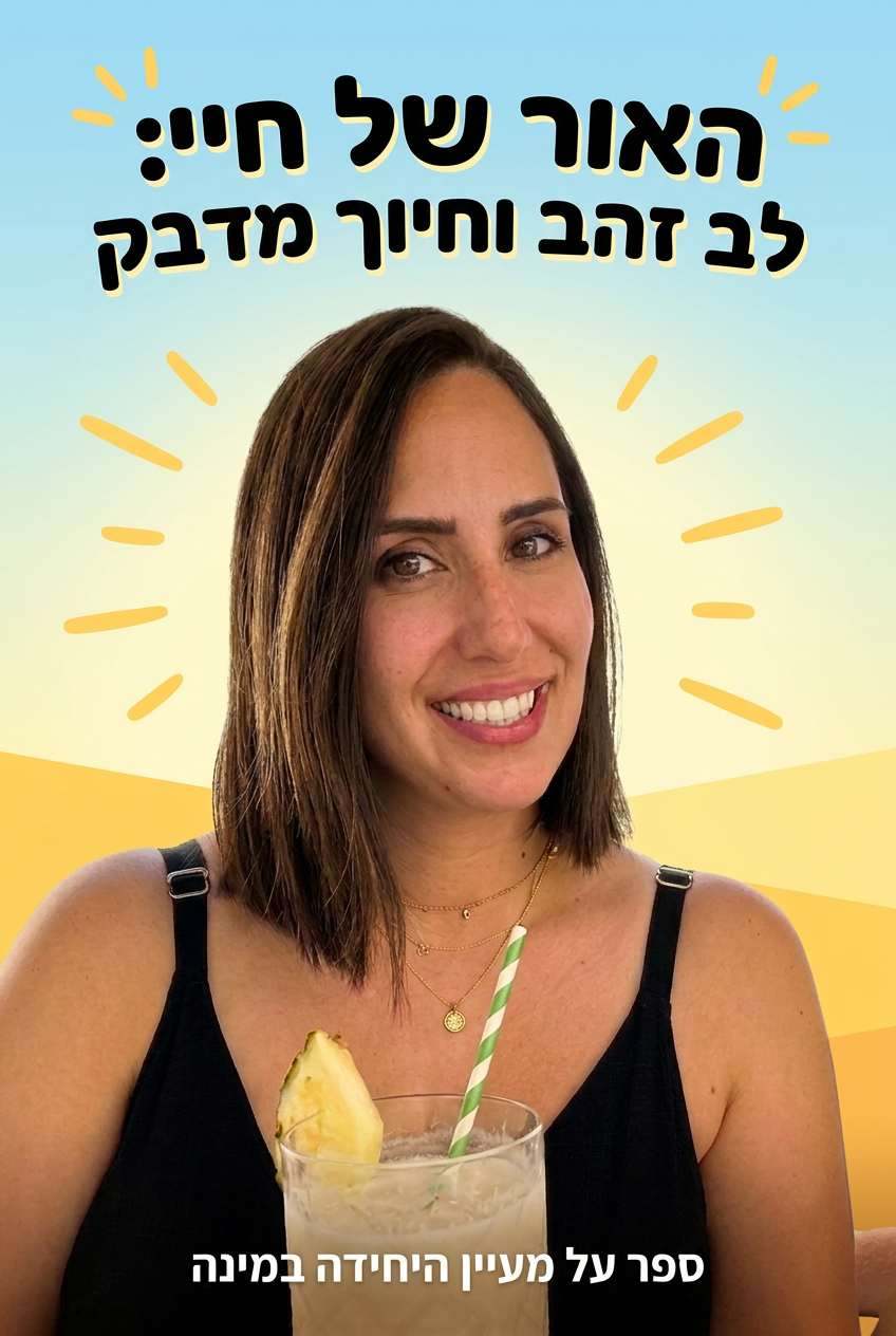 כריכת הספר האור של חיי: לב זהב וחיוך מדבק