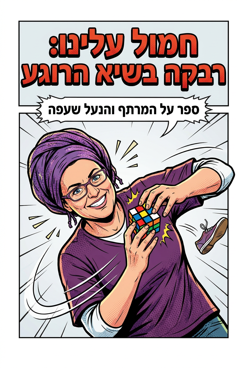 עטיפת הספר "חמול עלינו: רבקה בשיא הרוגע" — ספר של לקוח אמיתי, ספר מודפס מותאם אישית מבית ספר במתנה