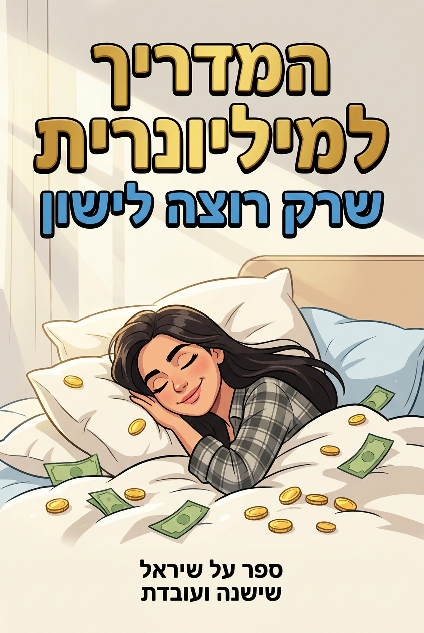 עטיפת הספר "המדריך למיליונרית שרק רוצה לישון" — ספר של לקוח אמיתי, ספר מודפס מותאם אישית מבית ספר במתנה
