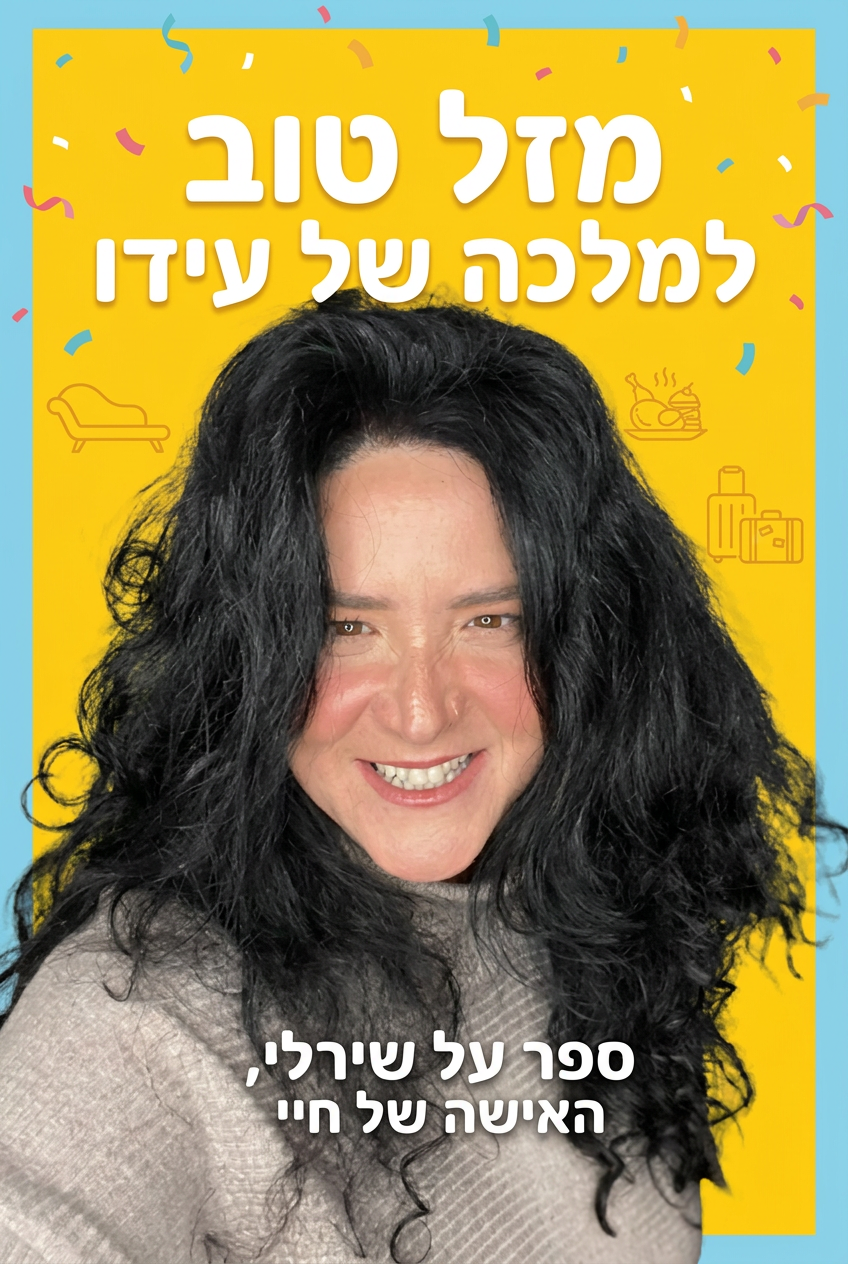 עטיפת הספר "מזל טוב למלכה של עידו" — ספר של לקוח אמיתי, ספר מודפס מותאם אישית מבית ספר במתנה