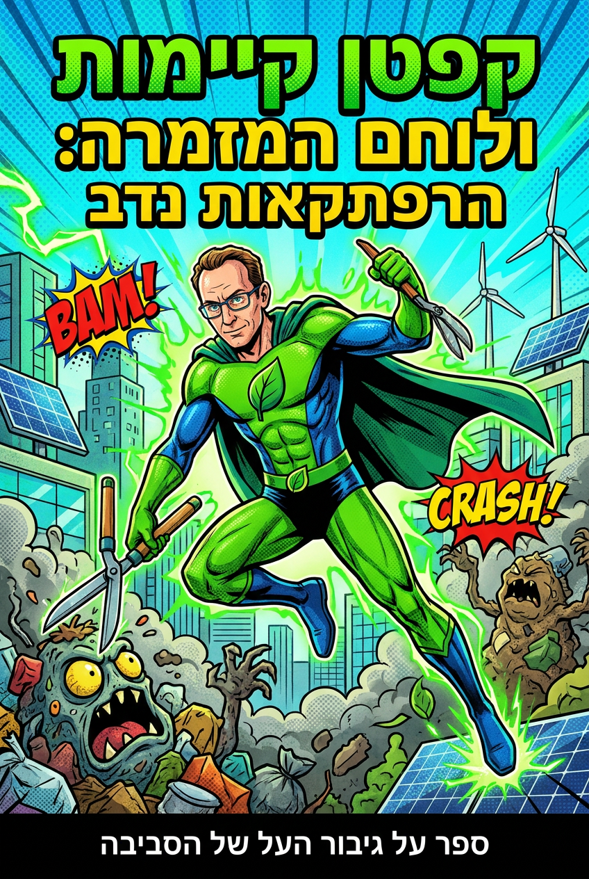 כריכת הספר קפטן קיימות ולוחם המזמרה: הרפתקאות נדב