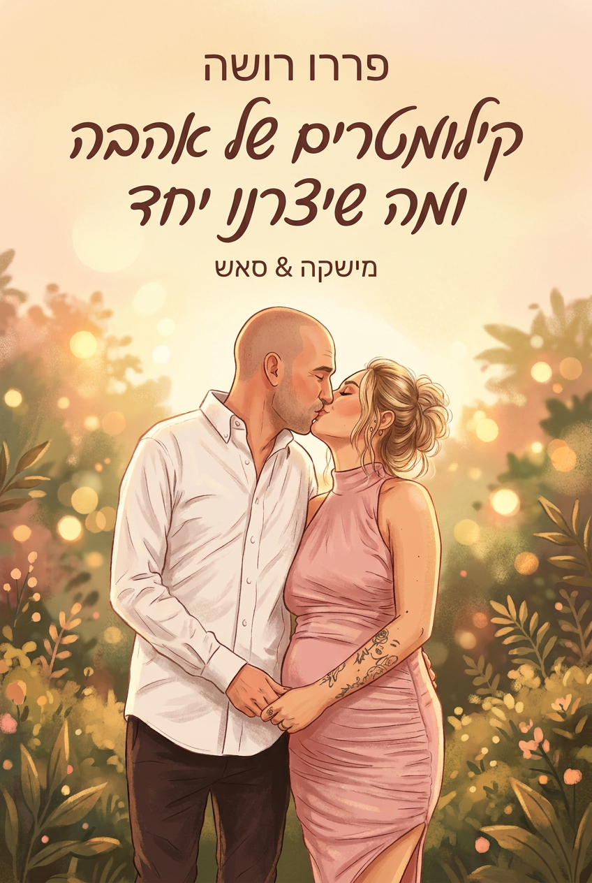 עטיפת הספר "פררו רושה קילומטרים של אהבה ומה שיצרנו יחד" — ספר של לקוח אמיתי, ספר מודפס מותאם אישית מבית ספר במתנה