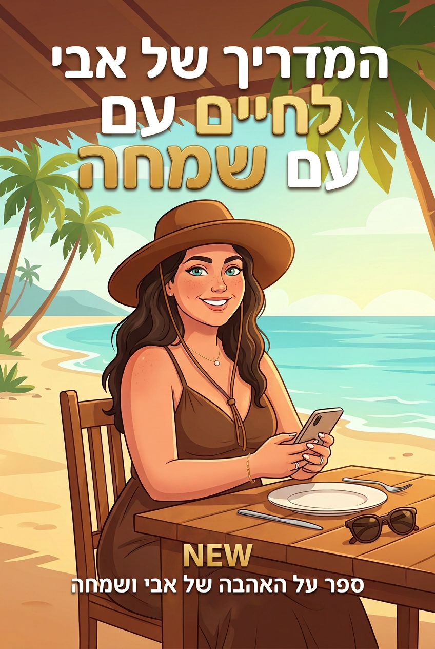 עטיפת הספר "המדריך של אבי לחיים עם שמחה" — ספר של לקוח אמיתי, ספר מודפס מותאם אישית מבית ספר במתנה