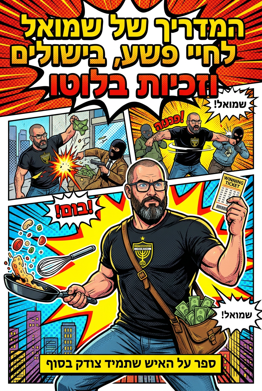 כריכת הספר: המדריך של שמואל לחיי פשע, בישולים וזכיות בלוטו