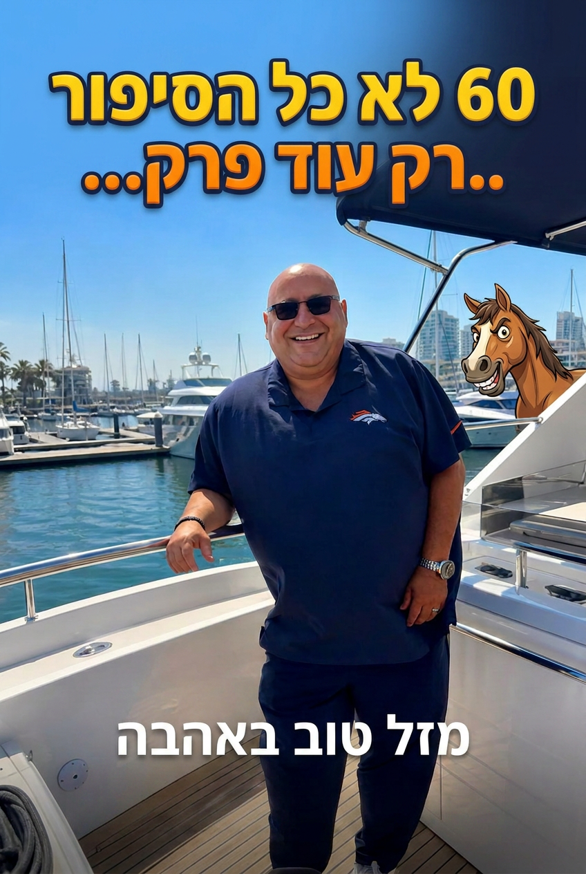 עטיפת הספר "60 לא כל הסיפור ..רק עוד פרק..." — ספר של לקוח אמיתי, ספר מודפס מותאם אישית מבית ספר במתנה