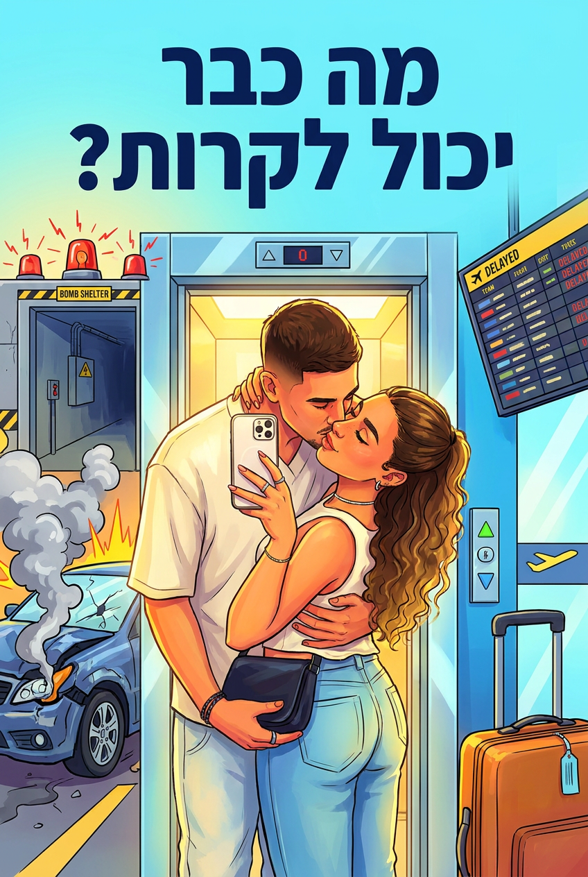 עטיפת הספר "מה כבר יכול לקרות?" — ספר של לקוח אמיתי, ספר מודפס מותאם אישית מבית ספר במתנה