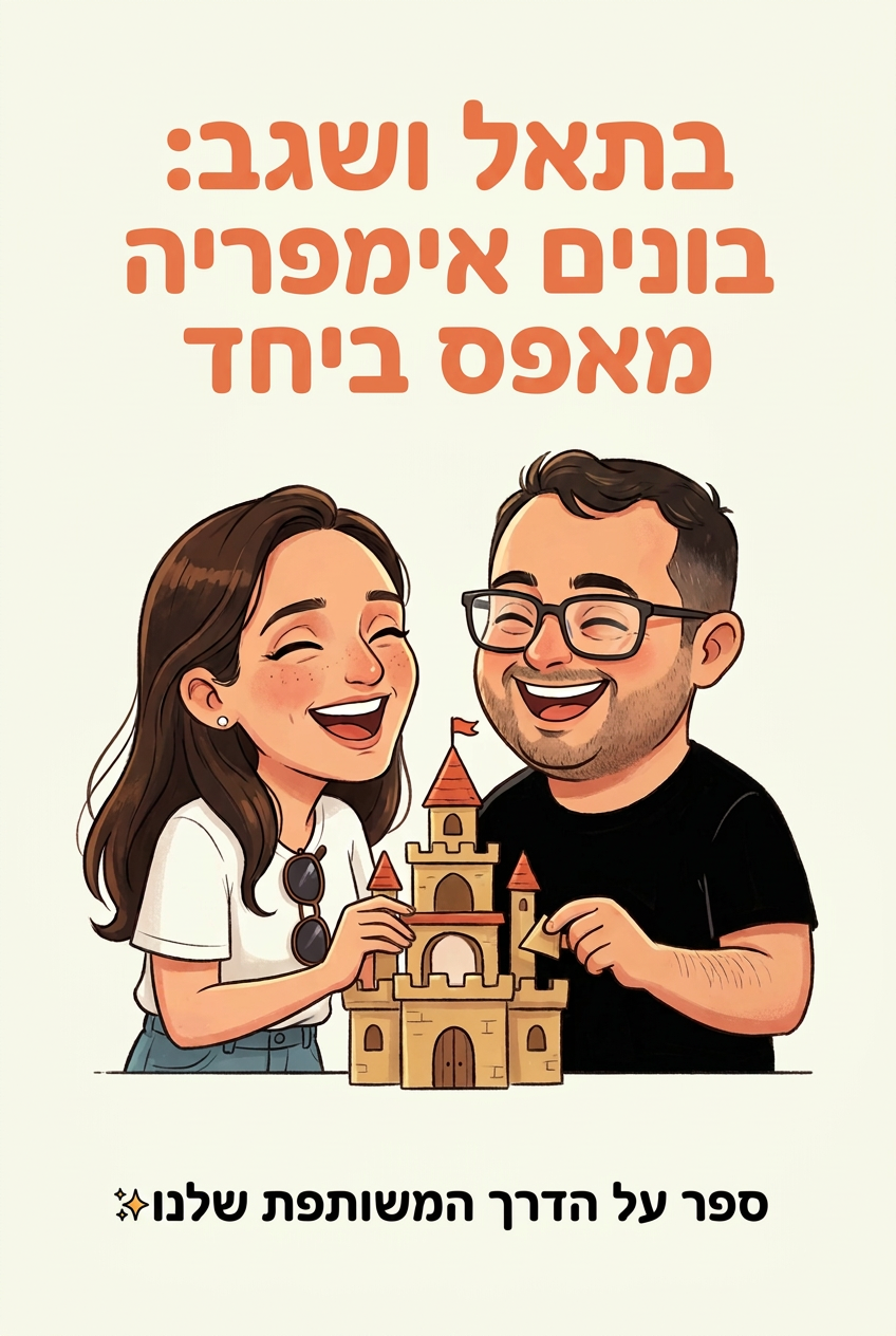 עטיפת הספר "בתאל ושגב: בונים אימפריה מאפס ביחד" — ספר של לקוח אמיתי, ספר מודפס מותאם אישית מבית ספר במתנה