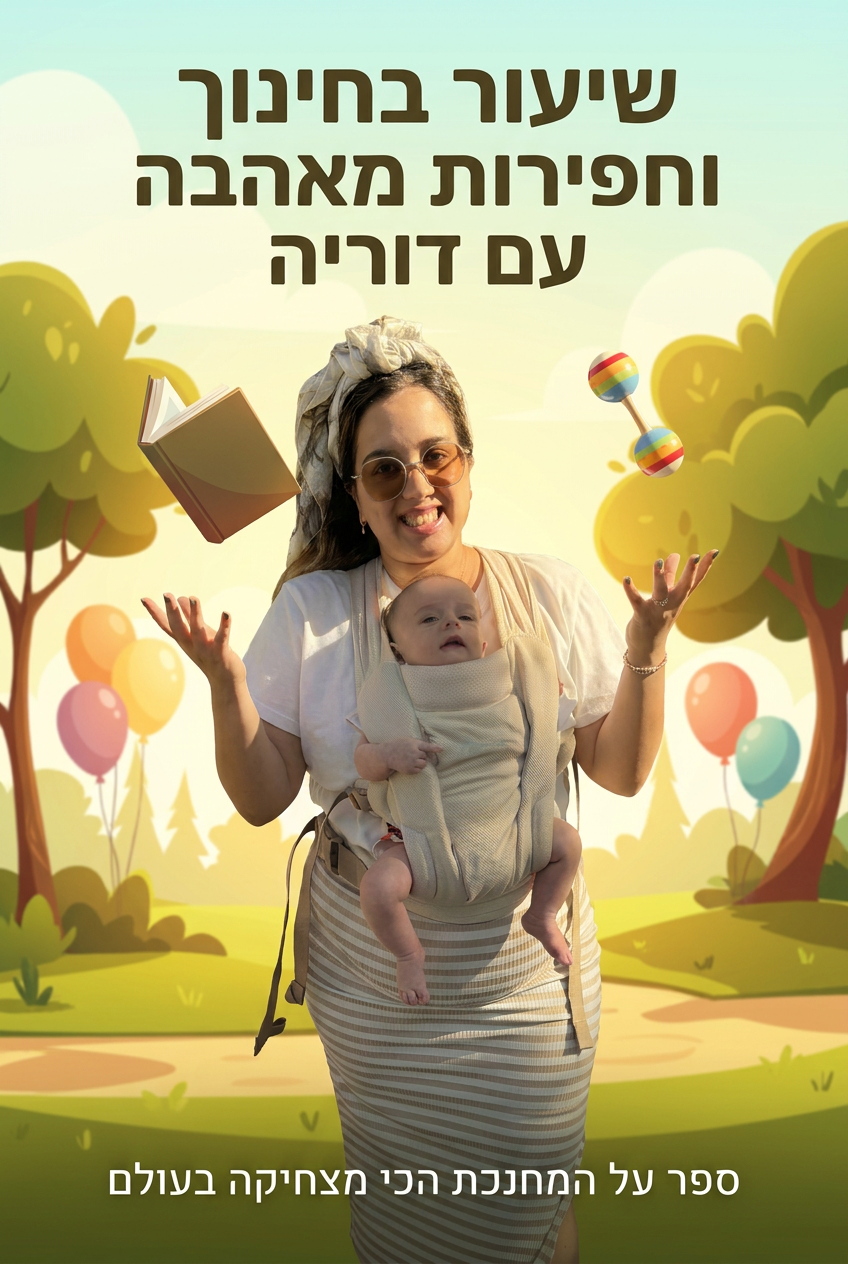 עטיפת הספר "שיעור בחינוך וחפירות מאהבה עם דוריה" — ספר של לקוח אמיתי, ספר מודפס מותאם אישית מבית ספר במתנה