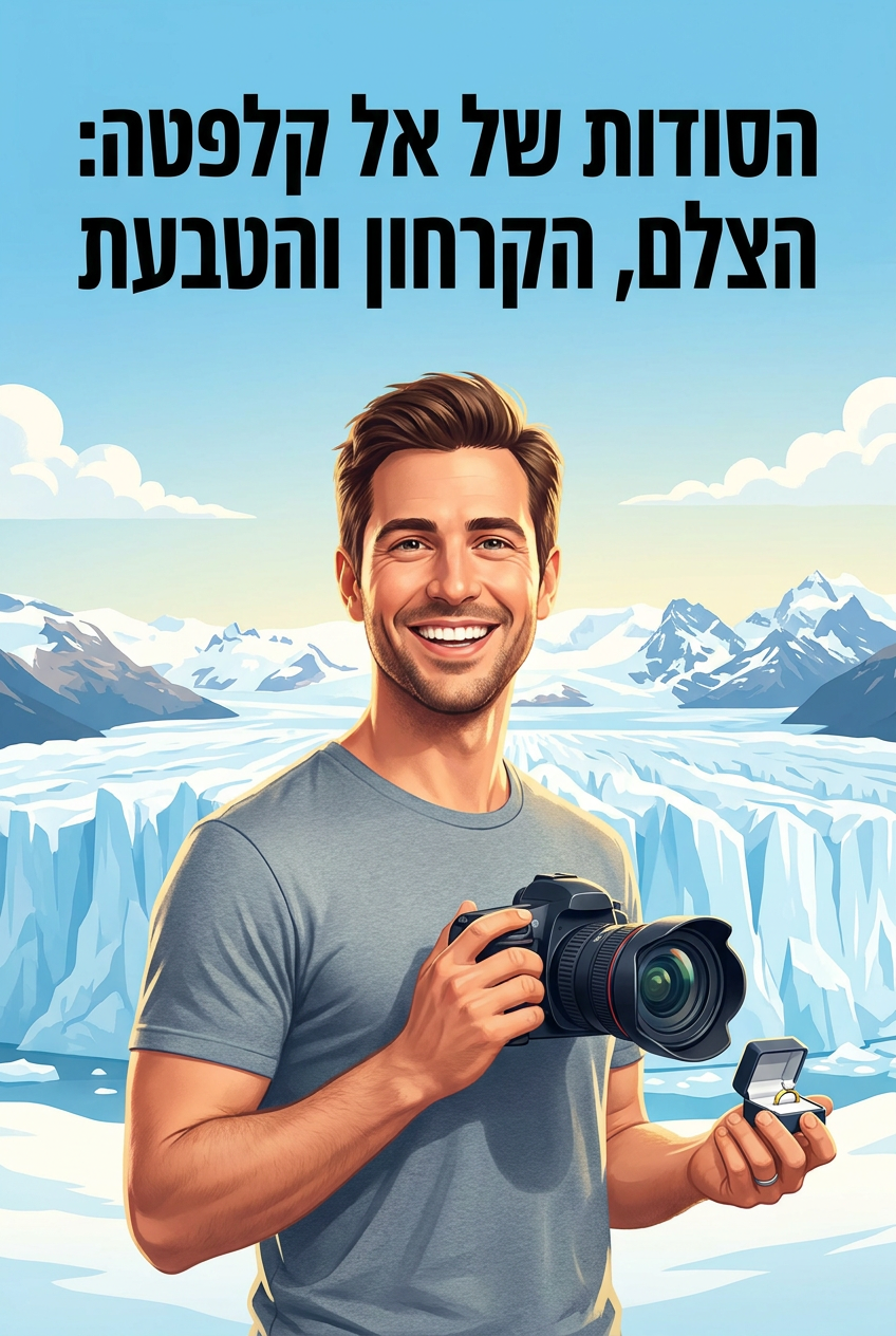 עטיפת הספר "הסודות של אל קלפטה: הצלם, הקרחון והטבעת" — ספר של לקוח אמיתי, ספר מודפס מותאם אישית מבית ספר במתנה
