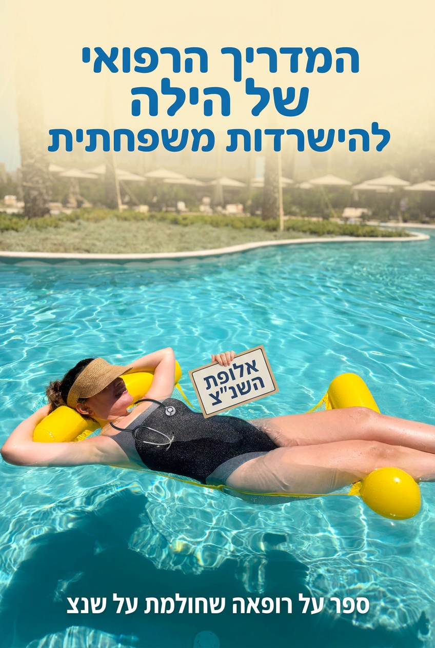 עטיפת הספר "המדריך הרפואי של הילה להישרדות משפחתית" — ספר של לקוח אמיתי, ספר מודפס מותאם אישית מבית ספר במתנה