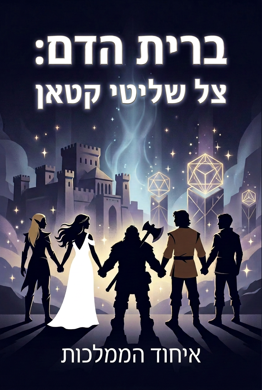 עטיפת הספר "ברית הדם: צל שליטי קטאן" — ספר של לקוח אמיתי, ספר מודפס מותאם אישית מבית ספר במתנה