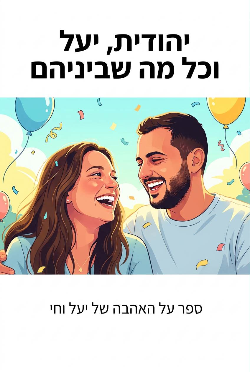 עטיפת הספר "יהודית, יעל וכל מה שביניהם" — ספר של לקוח אמיתי, ספר מודפס מותאם אישית מבית ספר במתנה