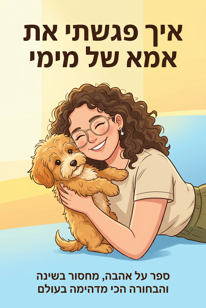 עטיפת הספר "איך פגשתי את אמא של מימי" — ספר של לקוח אמיתי, ספר מודפס מותאם אישית מבית ספר במתנה
