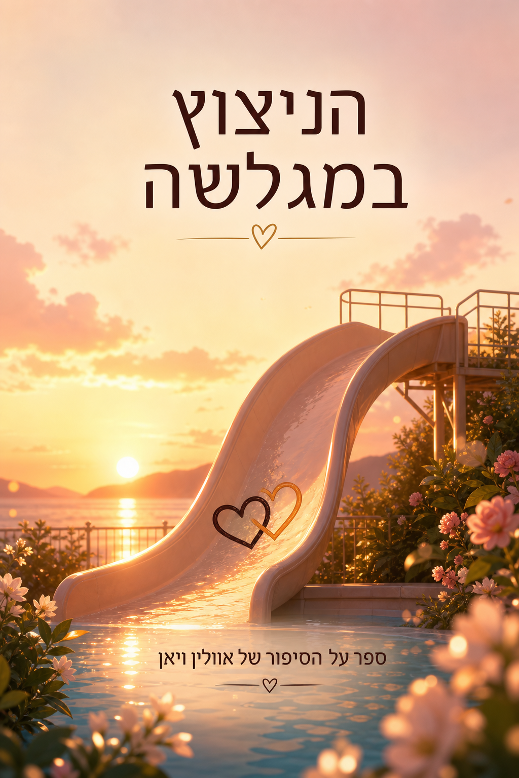 עטיפת הספר "הניצוץ במגלשה" — ספר של לקוח אמיתי, ספר מודפס מותאם אישית מבית ספר במתנה