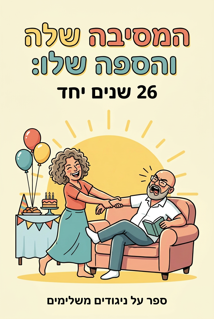 כריכת הספר המסיבה שלה והספה שלו: 26 שנים יחד