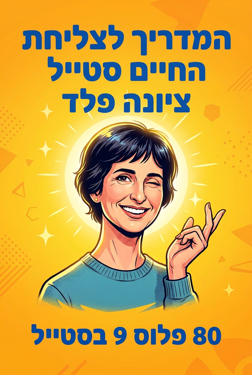 עטיפת הספר "המדריך לצליחת החיים סטייל  ציונה פלד" — ספר של לקוח אמיתי, ספר מודפס מותאם אישית מבית ספר במתנה