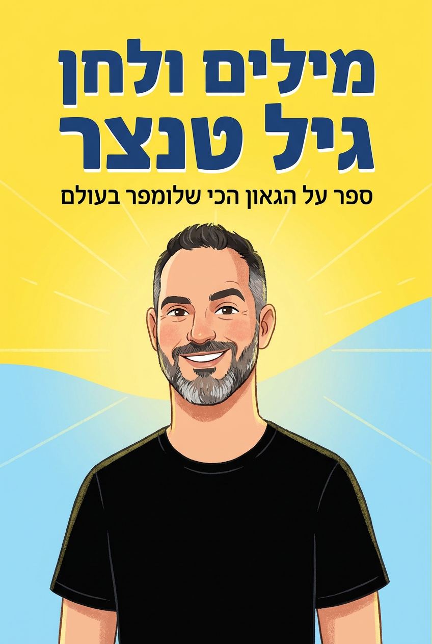 עטיפת הספר "מילים ולחן גיל טנצר" — ספר של לקוח אמיתי, ספר מודפס מותאם אישית מבית ספר במתנה
