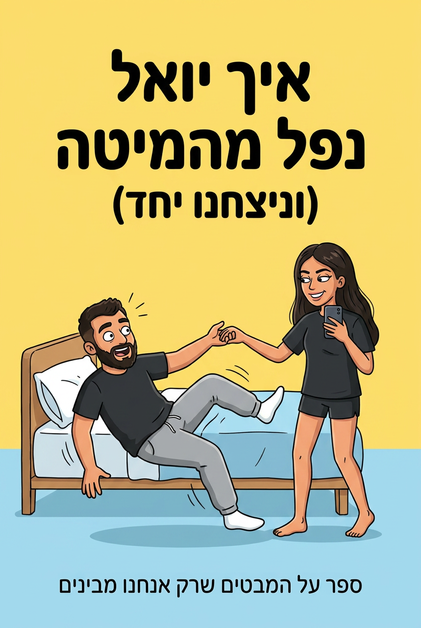 כריכת הספר איך יואל נפל מהמיטה (וניצחנו יחד)