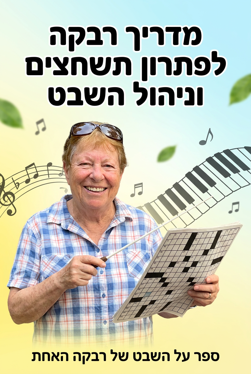 עטיפת הספר "מדריך רבקה לפתרון תשחצים וניהול השבט" — ספר של לקוח אמיתי, ספר מודפס מותאם אישית מבית ספר במתנה