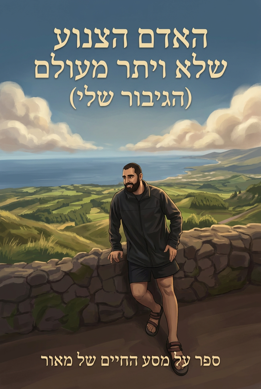 עטיפת הספר "האדם הצנוע שלא ויתר מעולם (הגיבור שלי)" — ספר של לקוח אמיתי, ספר מודפס מותאם אישית מבית ספר במתנה