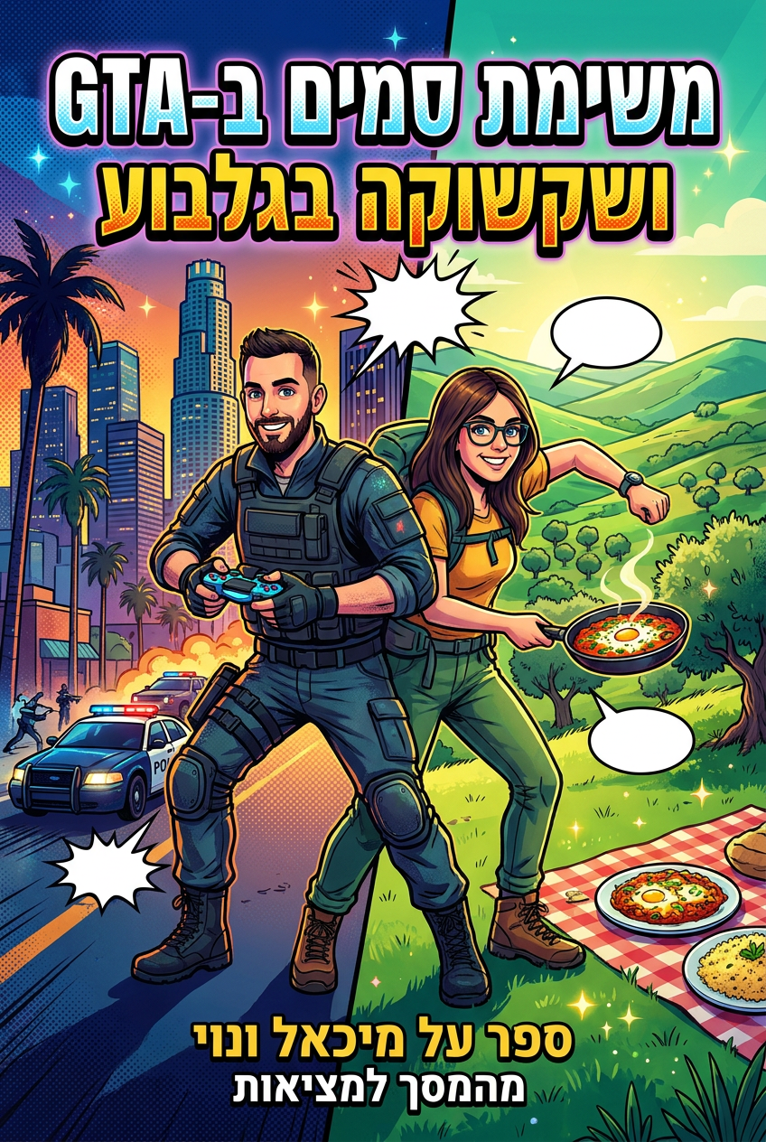 כריכת הספר משימת סמים ב-GTA ושקשוקה בגלבוע