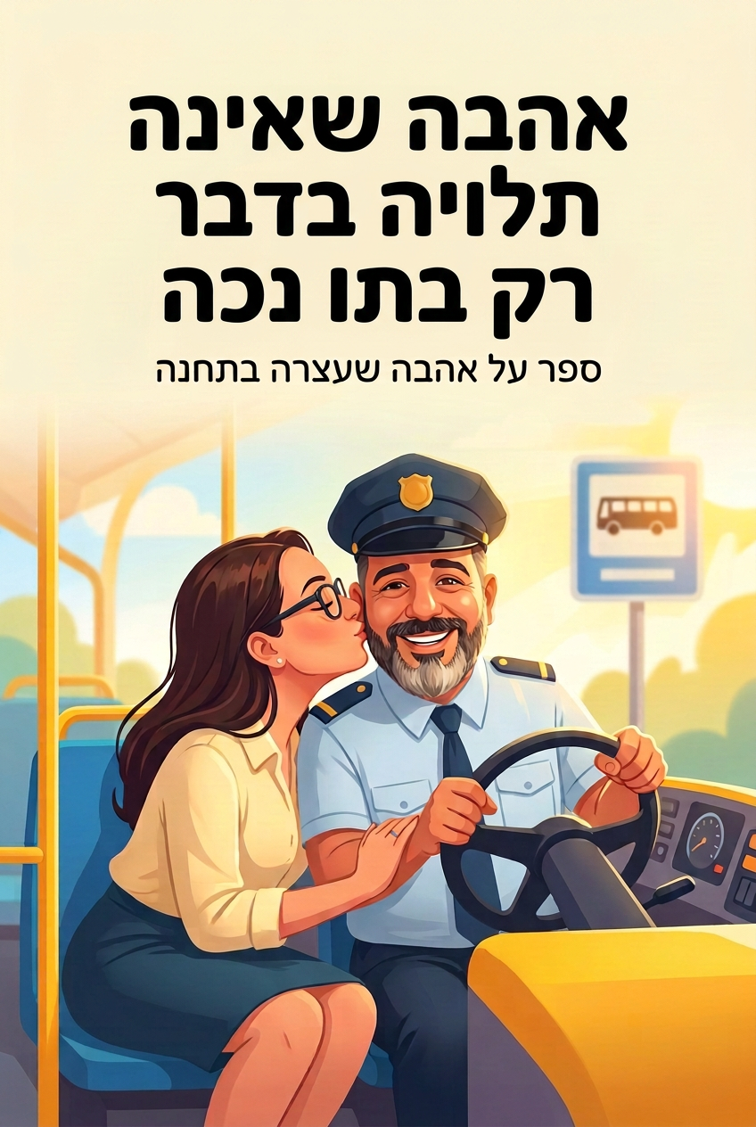 עטיפת הספר "אהבה שאינה תלויה בדבר רק בתו נכה" — ספר של לקוח אמיתי, ספר מודפס מותאם אישית מבית ספר במתנה