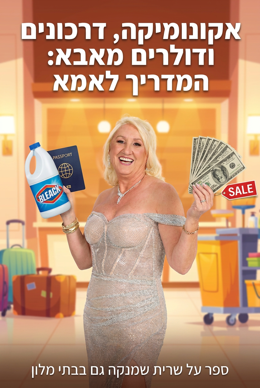 עטיפת הספר "אקונומיקה, דרכונים ודולרים מאבא: המדריך לאמא" — ספר של לקוח אמיתי, ספר מודפס מותאם אישית מבית ספר במתנה