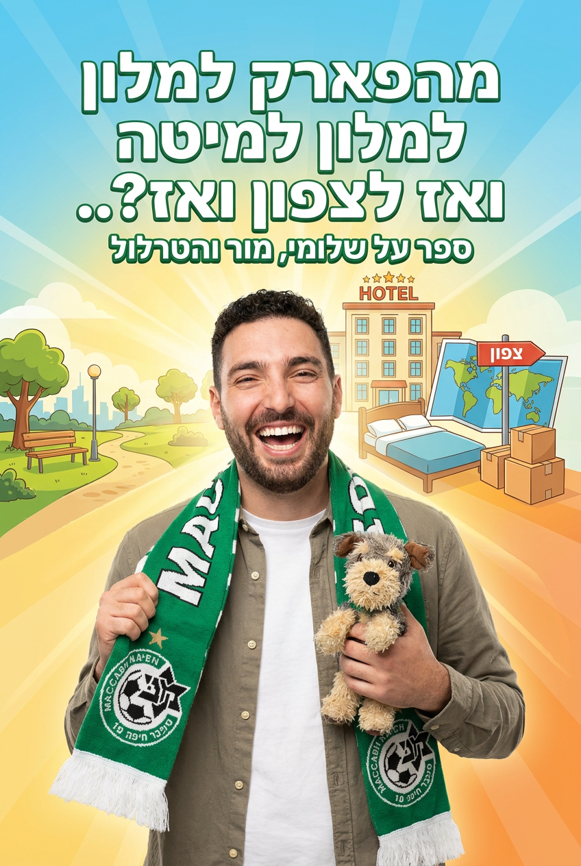 עטיפת הספר "מהפארק למלון למיטה ואז לצפון ואז?.." — ספר של לקוח אמיתי, ספר מודפס מותאם אישית מבית ספר במתנה