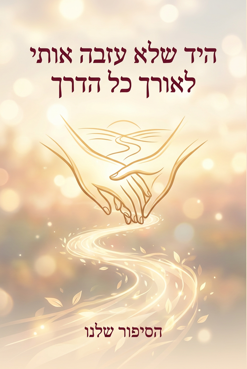 עטיפת הספר "היד שלא עזבה אותי לאורך כל הדרך" — ספר של לקוח אמיתי, ספר מודפס מותאם אישית מבית ספר במתנה
