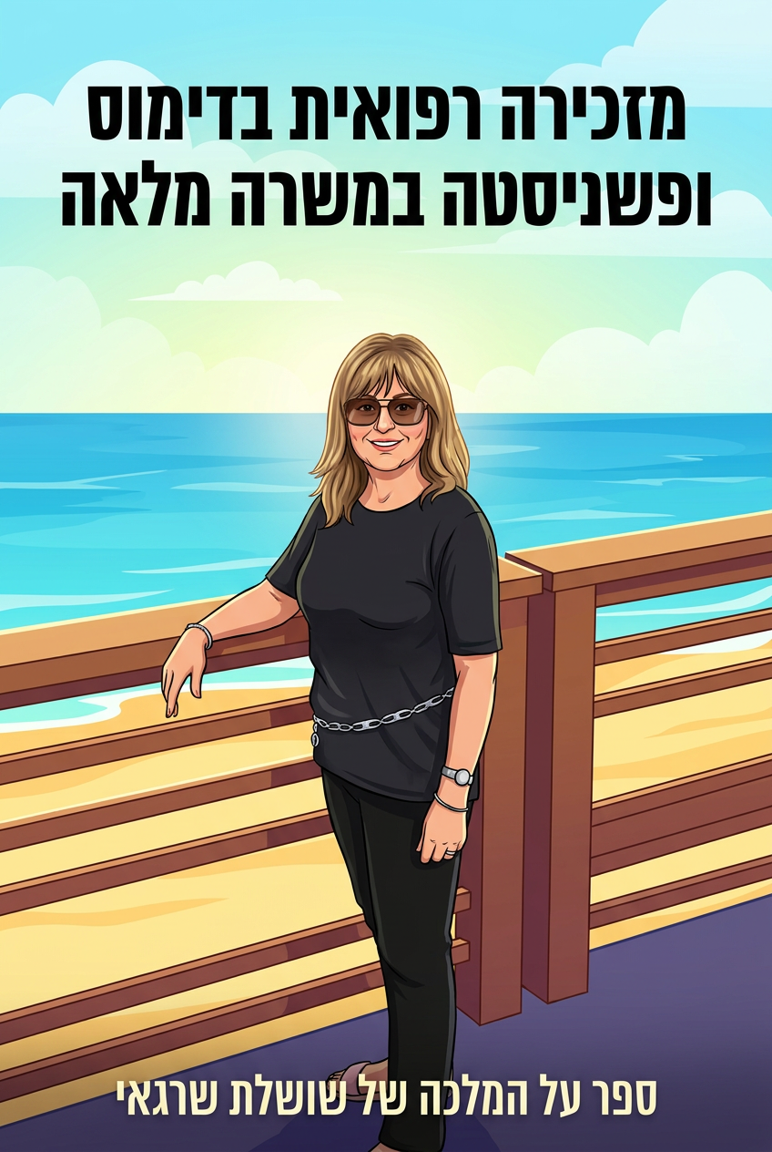 עטיפת הספר "מזכירה רפואית בדימוס ופשניסטה במשרה מלאה" — ספר של לקוח אמיתי, ספר מודפס מותאם אישית מבית ספר במתנה