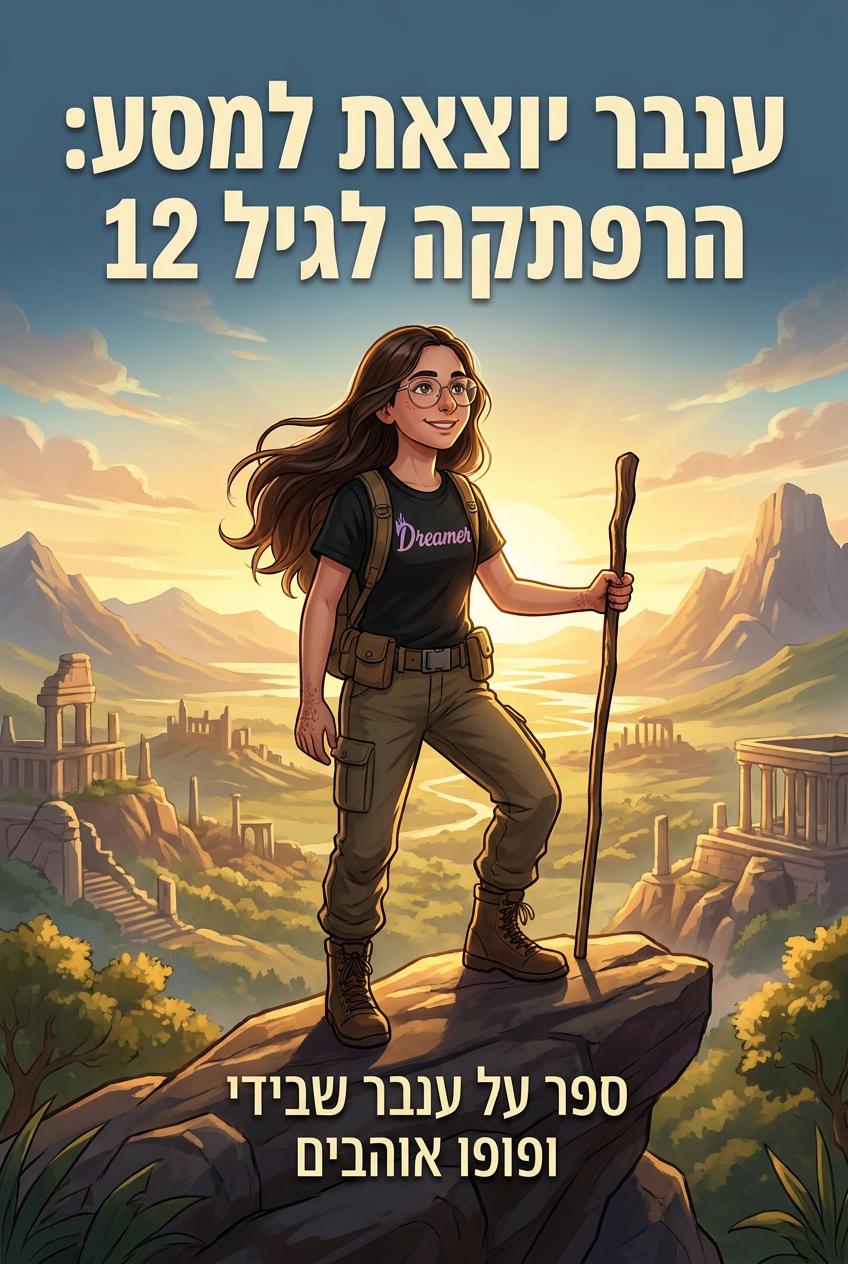 כריכת הספר ענבר יוצאת למסע: הרפתקה לגיל 12
