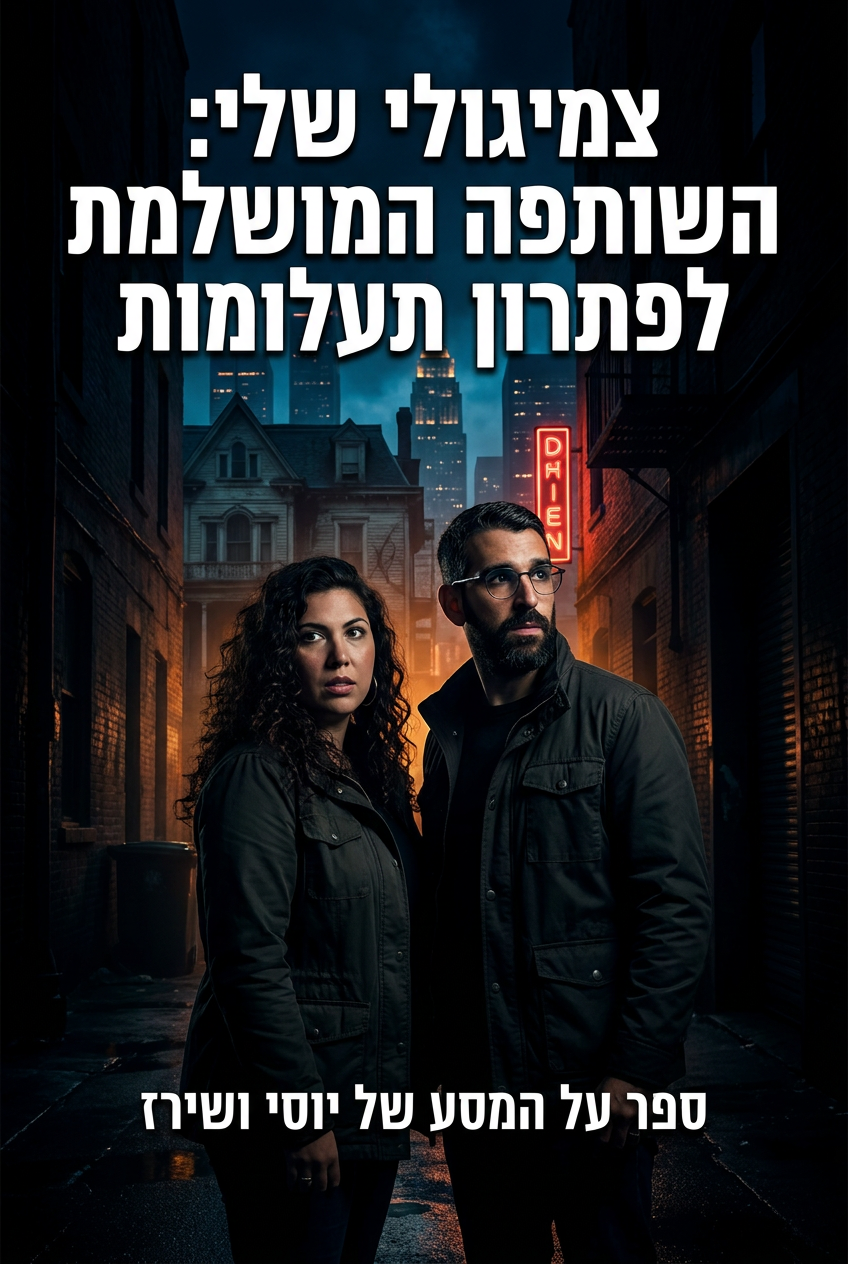 עטיפת הספר "צמיגולי שלי: השותפה המושלמת לפתרון תעלומות" — ספר של לקוח אמיתי, ספר מודפס מותאם אישית מבית ספר במתנה
