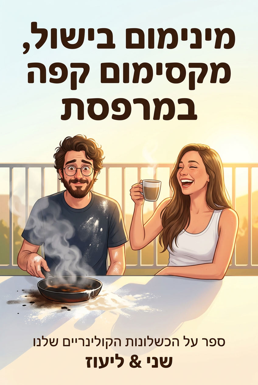 כריכת הספר מינימום בישול, מקסימום קפה במרפסת
