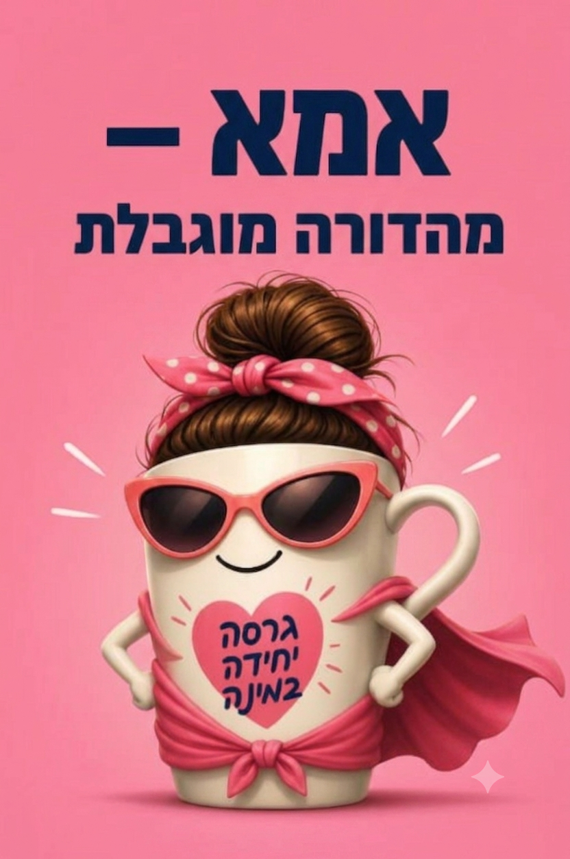 עטיפת הספר "אמא – מהדורה מוגבלת" — ספר של לקוח אמיתי, ספר מודפס מותאם אישית מבית ספר במתנה