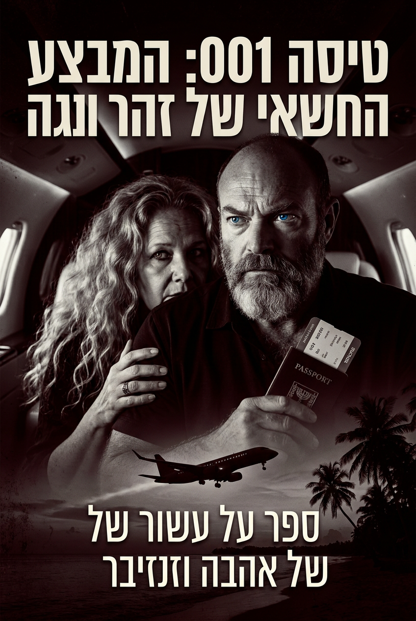 עטיפת הספר "טיסה 001: המבצע החשאי של זהר ונגה" — ספר של לקוח אמיתי, ספר מודפס מותאם אישית מבית ספר במתנה