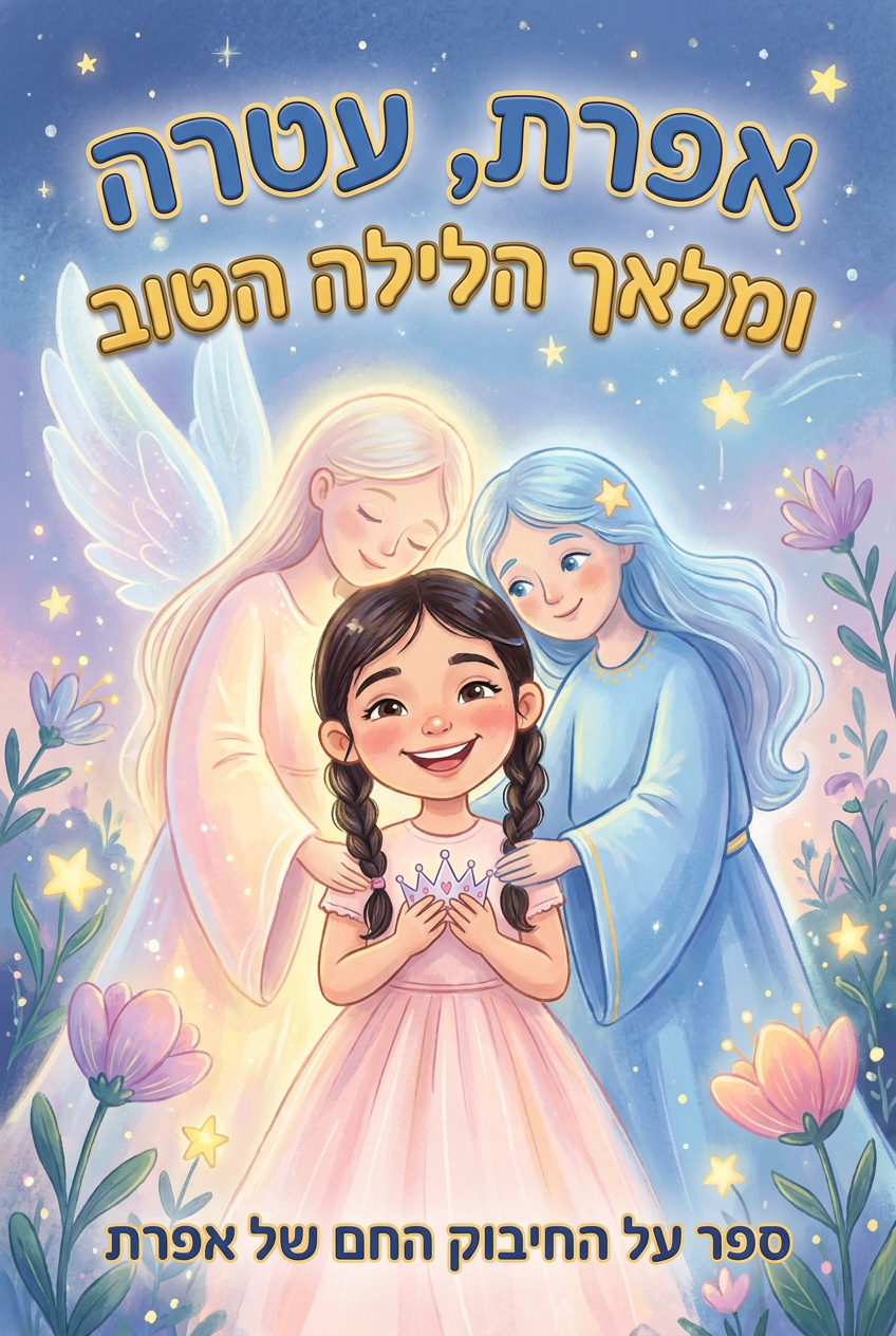 כריכת הספר אפרת, עטרה ומלאך הלילה הטוב