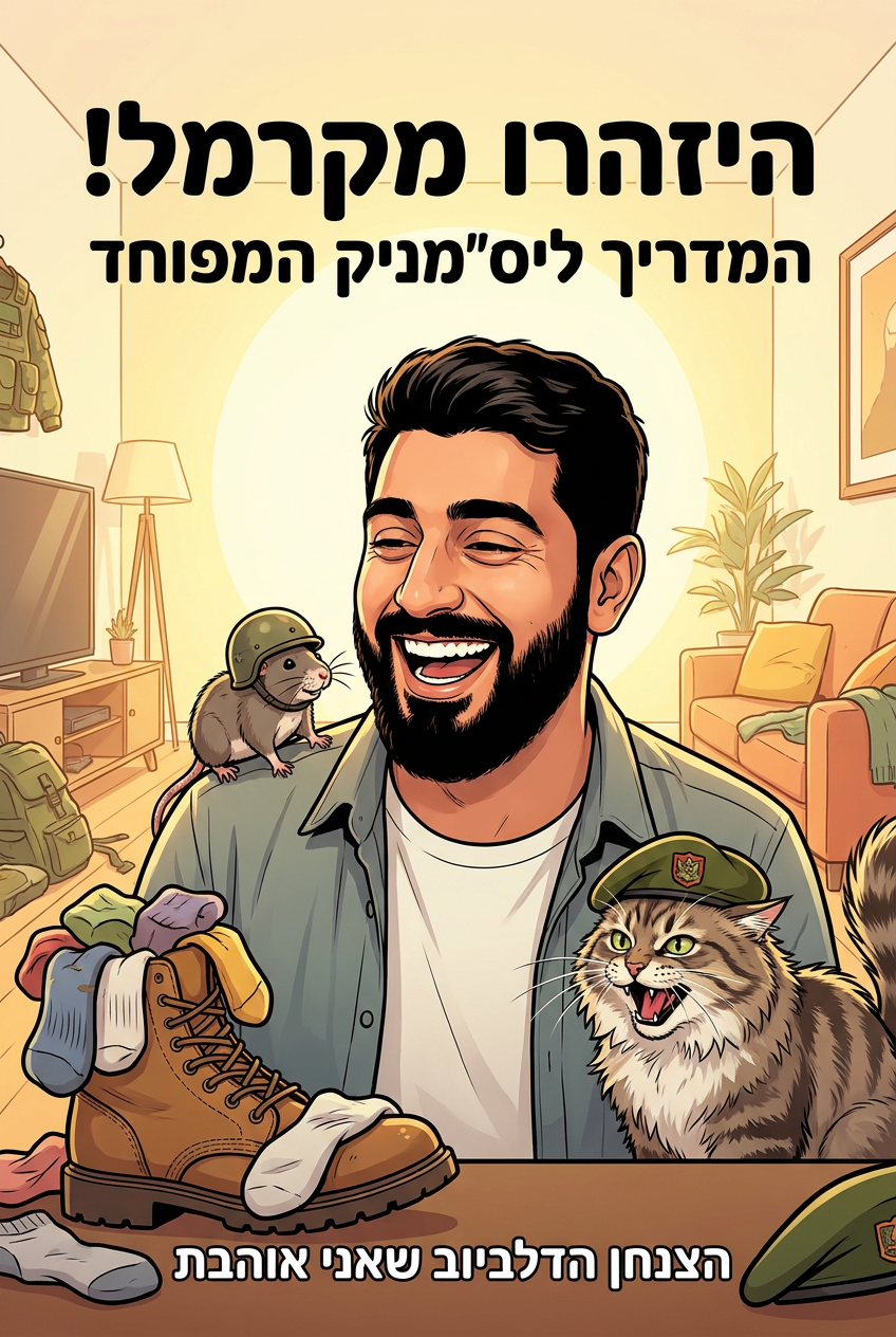 עטיפת הספר "היזהרו מקרמל! - המדריך ליס"מניק המפוחד" — ספר של לקוח אמיתי, ספר מודפס מותאם אישית מבית ספר במתנה